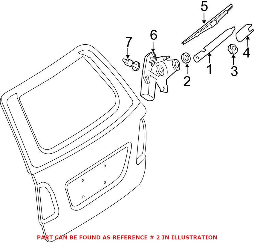 Mercedes Back Glass Wiper Motor Grommet 0009987205